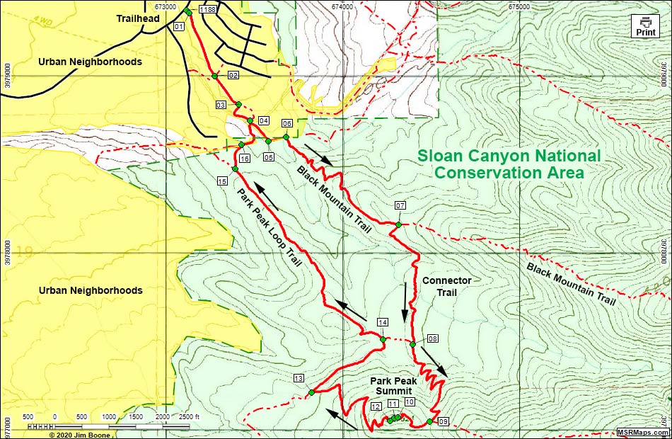 Park Peak Trail Map