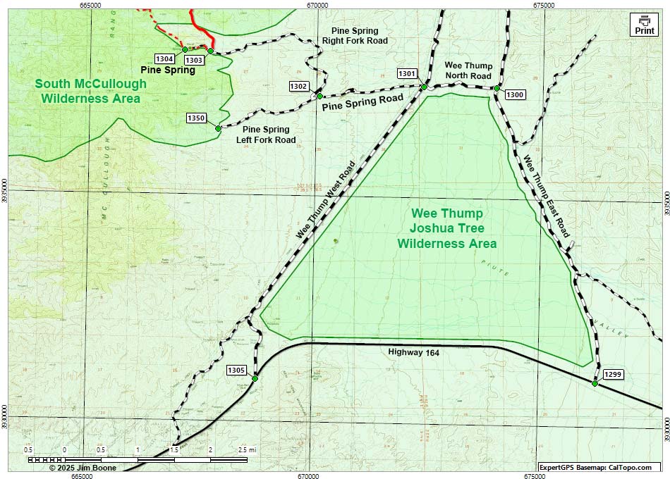 McCullough Mountain Road Access Map