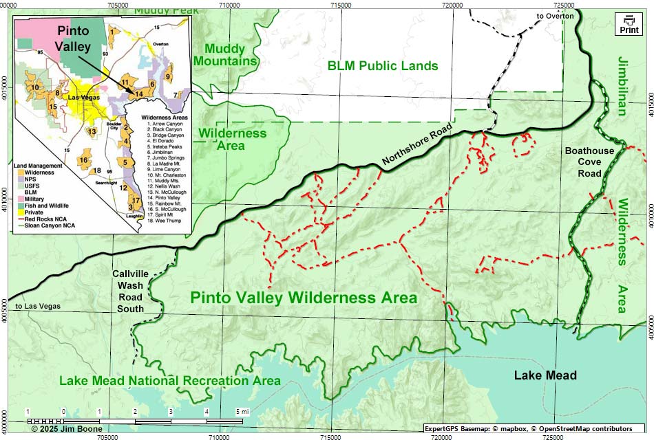 Pinto Valley Map